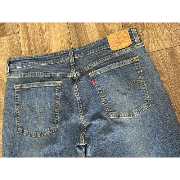 LEVI'S 518 SUPERLOW BOOT CUT DENIM JEANS SIZE 13M JR X29IN FLARE DISTRESSED WEST - Picture 7 of 9